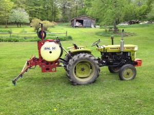 Adding weight to the front of the tractor