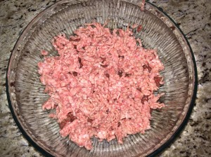 Add ground pork