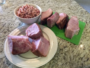 Preparing leftover ham for storage