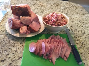 Sliced ham for sandwiches, diced ham for various recipes
