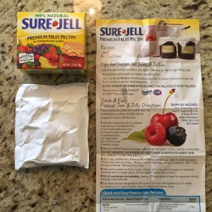 Sure-Jell helps make the jam jell!!