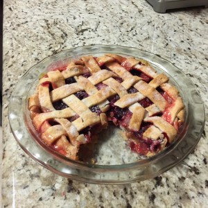 Rhubarb / Boysenberry Pie